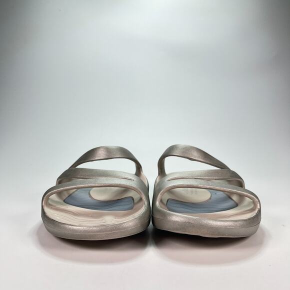 Cheeks Health Sandals by Tony Little Silver Comfort Arch Support Women’s Size 9 - Picture 2 of 10